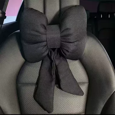 Waist support Seat Waist Pair Back - black-ribbon-bow-headrest