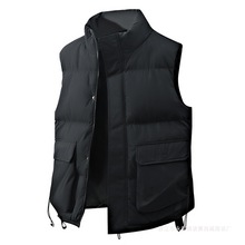 跨境直播爆款立领马甲冬季情侣款休闲上衣青年保暖坎肩背心外套潮