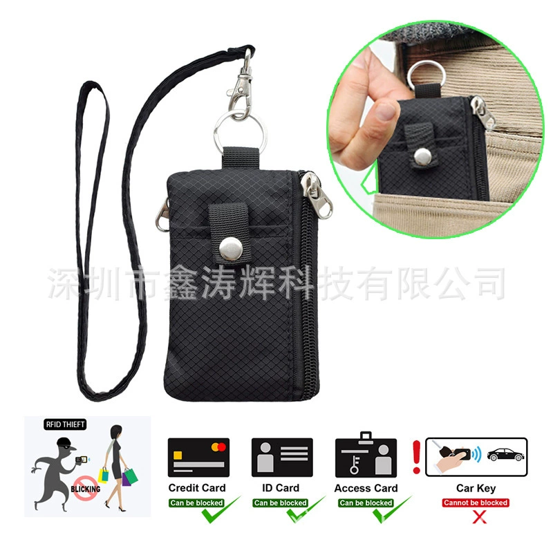 RFID сигнал экранированный кошелек для документов сумка кошелек шнур брелок противоугон карточек сумка чехол для защиты от кражи