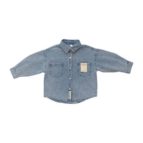 Boys 'denim shirt 2025 spring and autumn new children's long-sleeved casual coat for small and medium-sized children's baby shirt cardigan trend