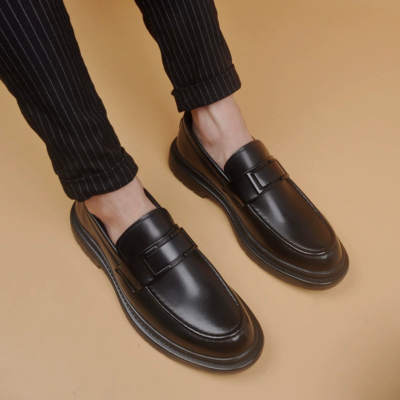 Новые мужские деловые повседневные кожаные туфли модные дикие британские пейзажи