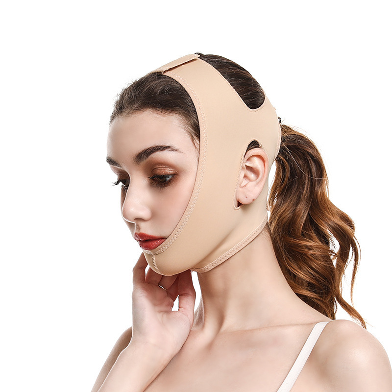 Cross-Border small face mask thin face headgear lifting jaw bandage face carving double chin artifact face hook and loop magic thin