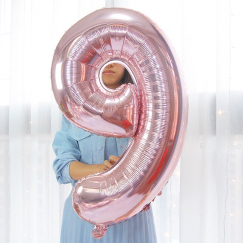 32inch デジタルバルーン Lサイズ Mサイズ ローズゴールデン アルミフィルム 子供の誕生日パーティー 赤ちゃん 1歳アレンジメント|undefined