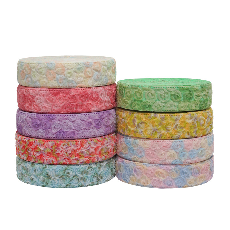 75 mm38mm 레이스 꽃 벨트 Diy 휴일 장식 선물 포장 홈 장식 리본
