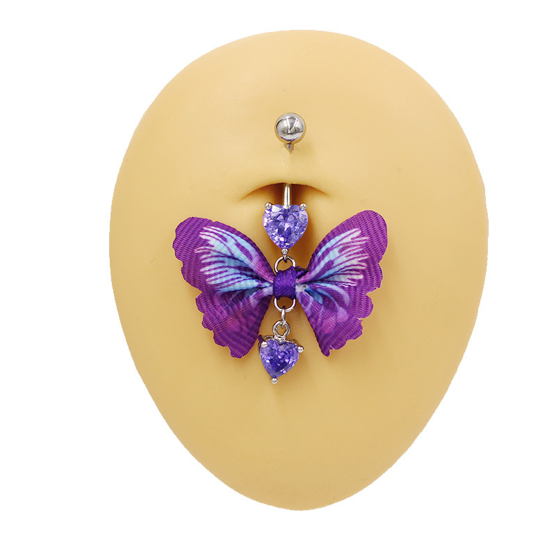 Bunter Schmetterling Bauchnabelpiercing Modeschmuck Damen_voghion.com