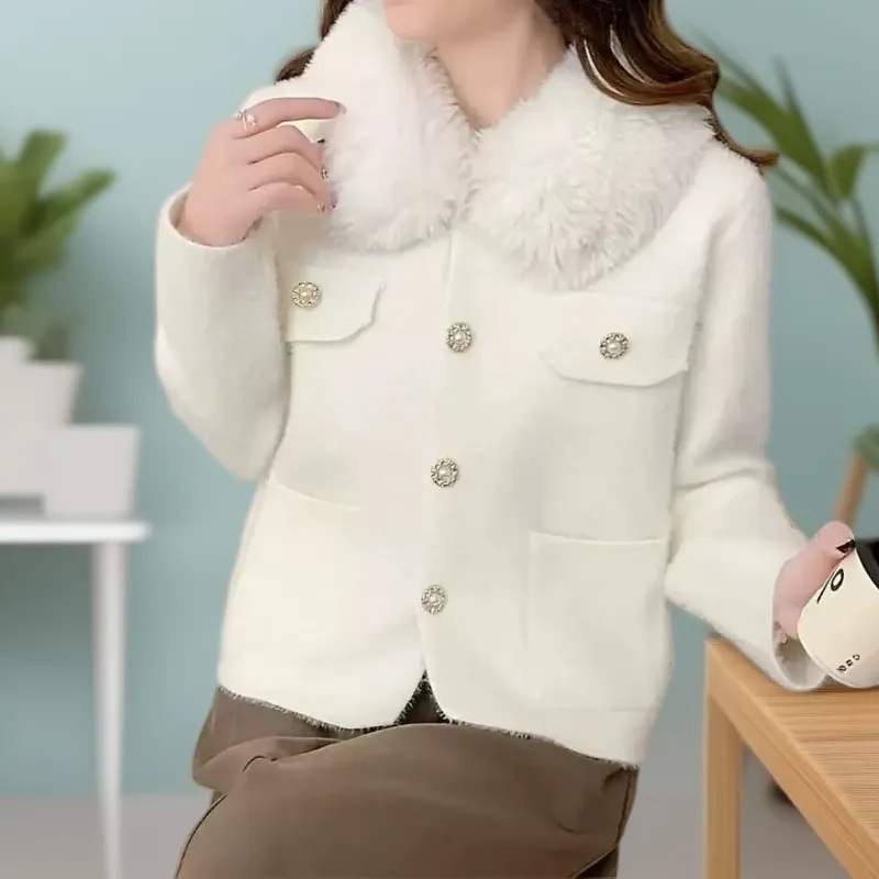 高级感小清新外套女2025秋季新款秋冬气质名媛短款针织毛衣女上衣|undefined