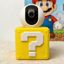 3D打印超级马里奥问号箱监控摄像头外壳保护套装饰礼物桌面摆件