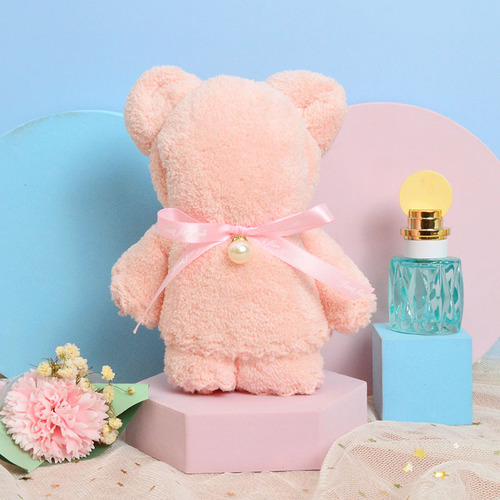 [Large Towel] Bear Gift for Wedding Celebration, Hand Towel, Return Gift Doll, Small Gift, Household Daily Essentials, Wholesale
