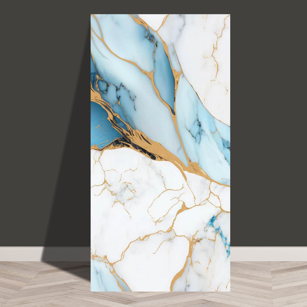 azulejos imitados mármol pegatinas de pared PVC placa de aluminio y plástico decoración papel pintado impermeable a prueba de humedad papel pintado autoadhesivo pegatinas de cocina