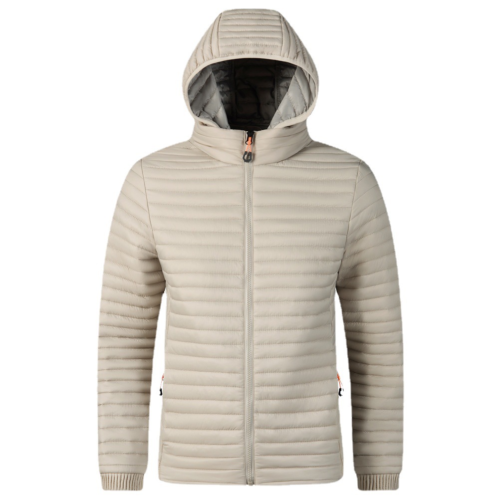 Chaqueta de algodón transfronteriza para hombre 2024 Chaqueta de invierno Chaqueta de algodón ligera delgada Chaqueta de algodón de perlas de gran tamaño ligera Ropa de invierno para hombre al por mayor