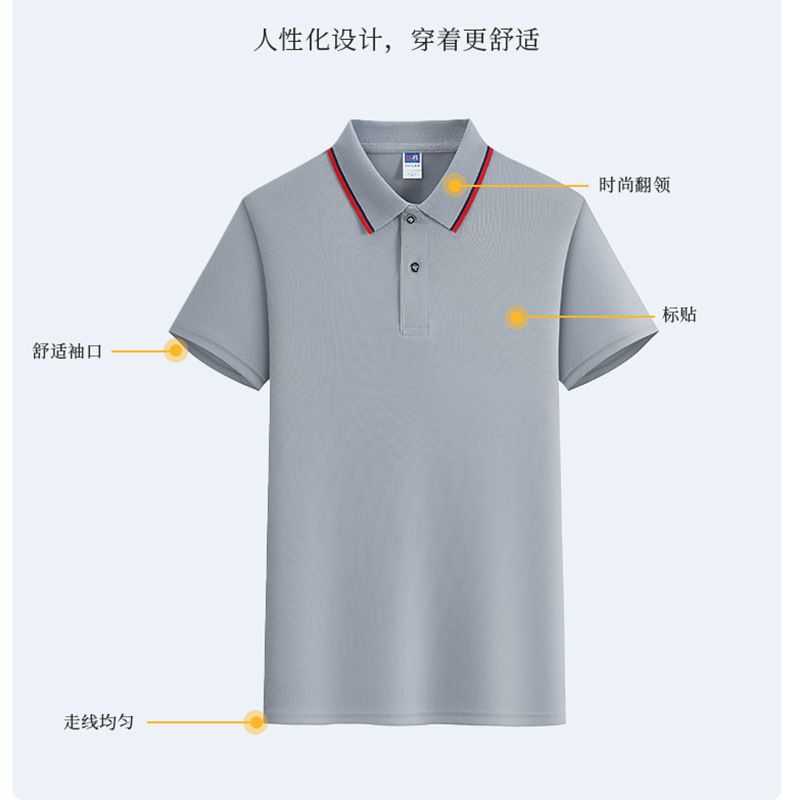 Camisas de polo de verano suave transpirable rápida impresión de logo bordado solapa camisa cultural herramientas empresariales