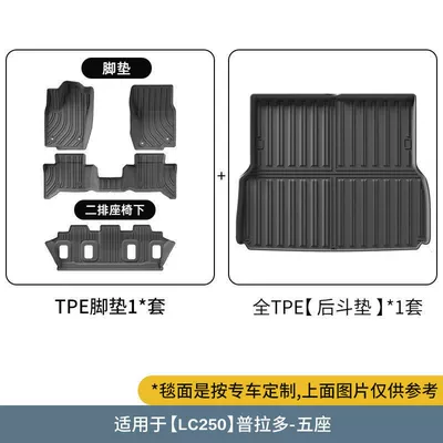 Tpe Right-Hand Drive Modification Accessories, Universal Foot Pad - lc250-pradooverbearing-5-seats-single-layer-foot-pad-tail-pad