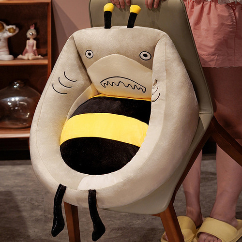 新款毛绒加厚办公椅垫可拆洗客厅地板垫网红鲨Bee龟蜜蒲团坐垫