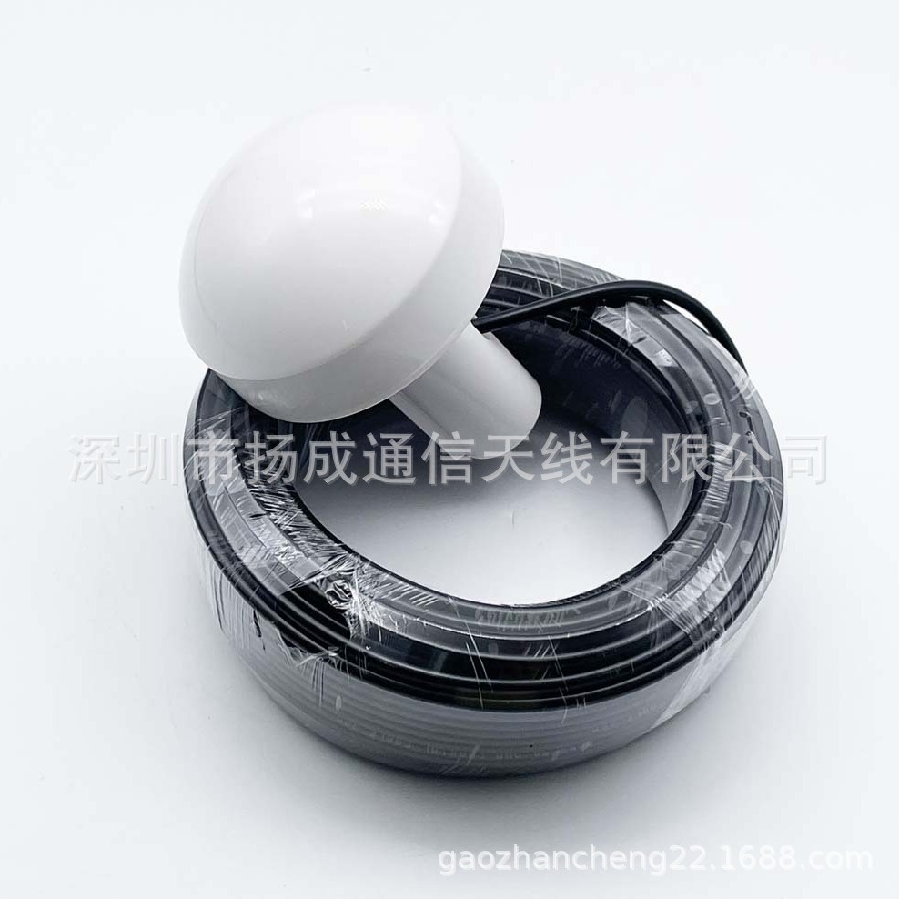 户外防水GPS北斗授时天线 蘑菇头天线船用双模授时钟天线30米RG58