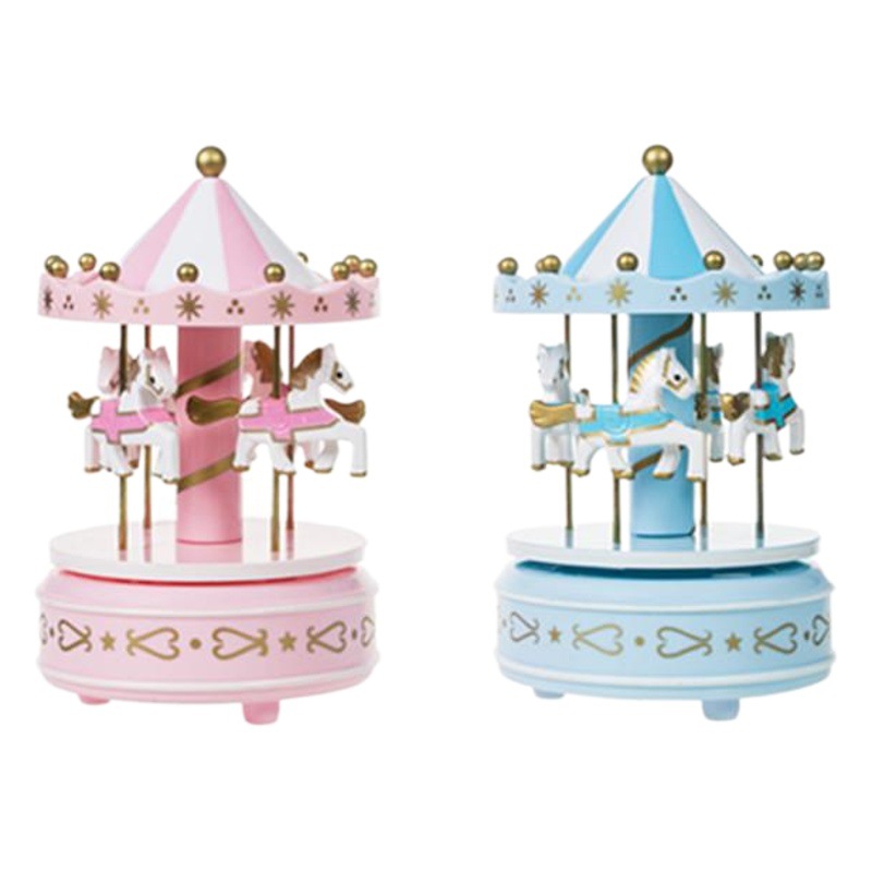 Decoración de la torta caja música Navidad carrusel música para las niñas regalo cumpleaños creativo hornear adornos