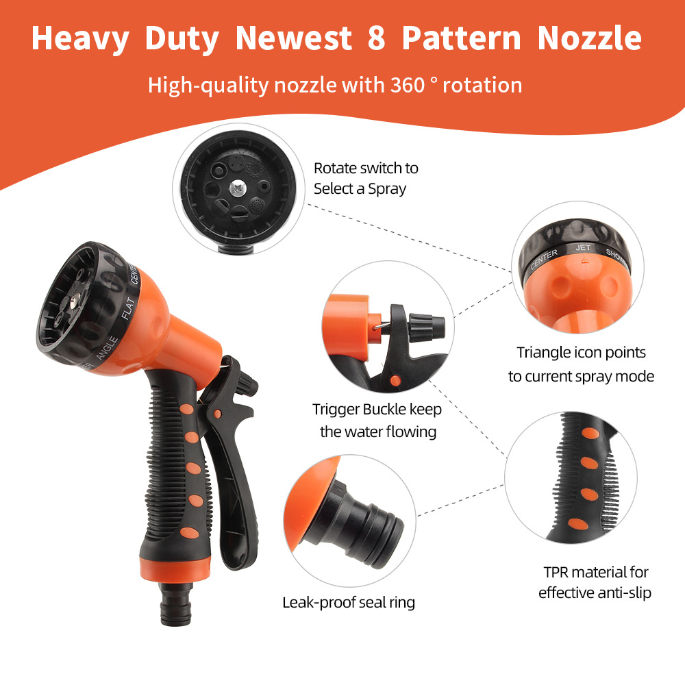 Flexible Garden Hose Set Automatic Retractable Watering Tool_voghion.com