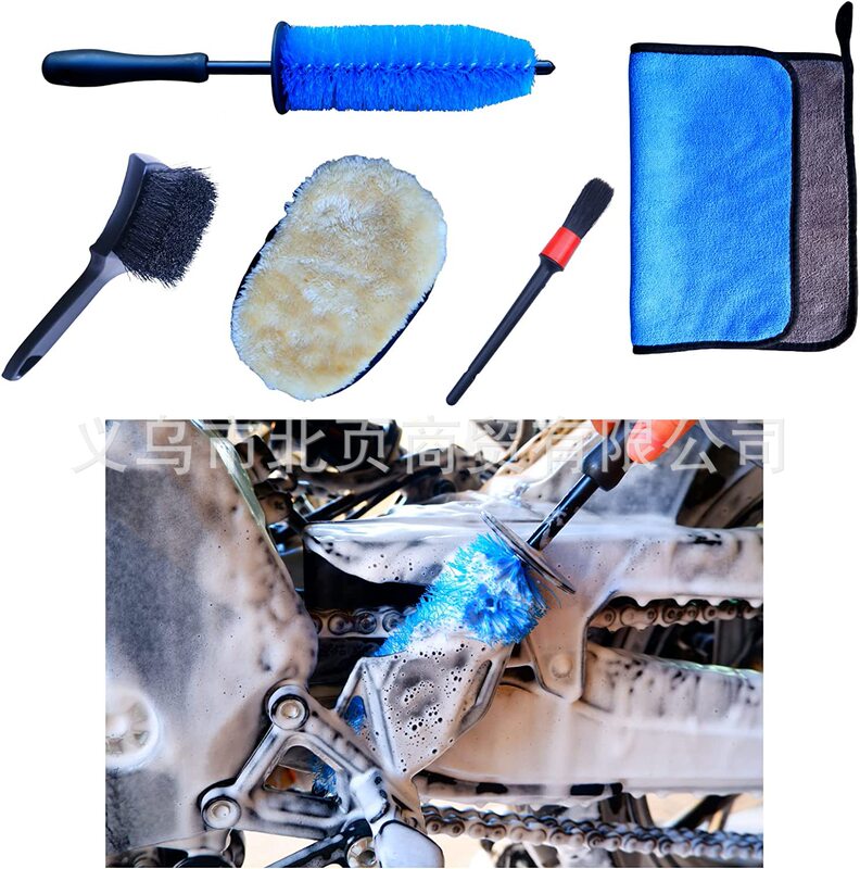 Amazon 5-piece car cleaning details brush nylon cleaning car wash supplies set car wash brush set Amazon 5-piece car cleaning details brush nylon cleaning car wash supplies set car wash brush set