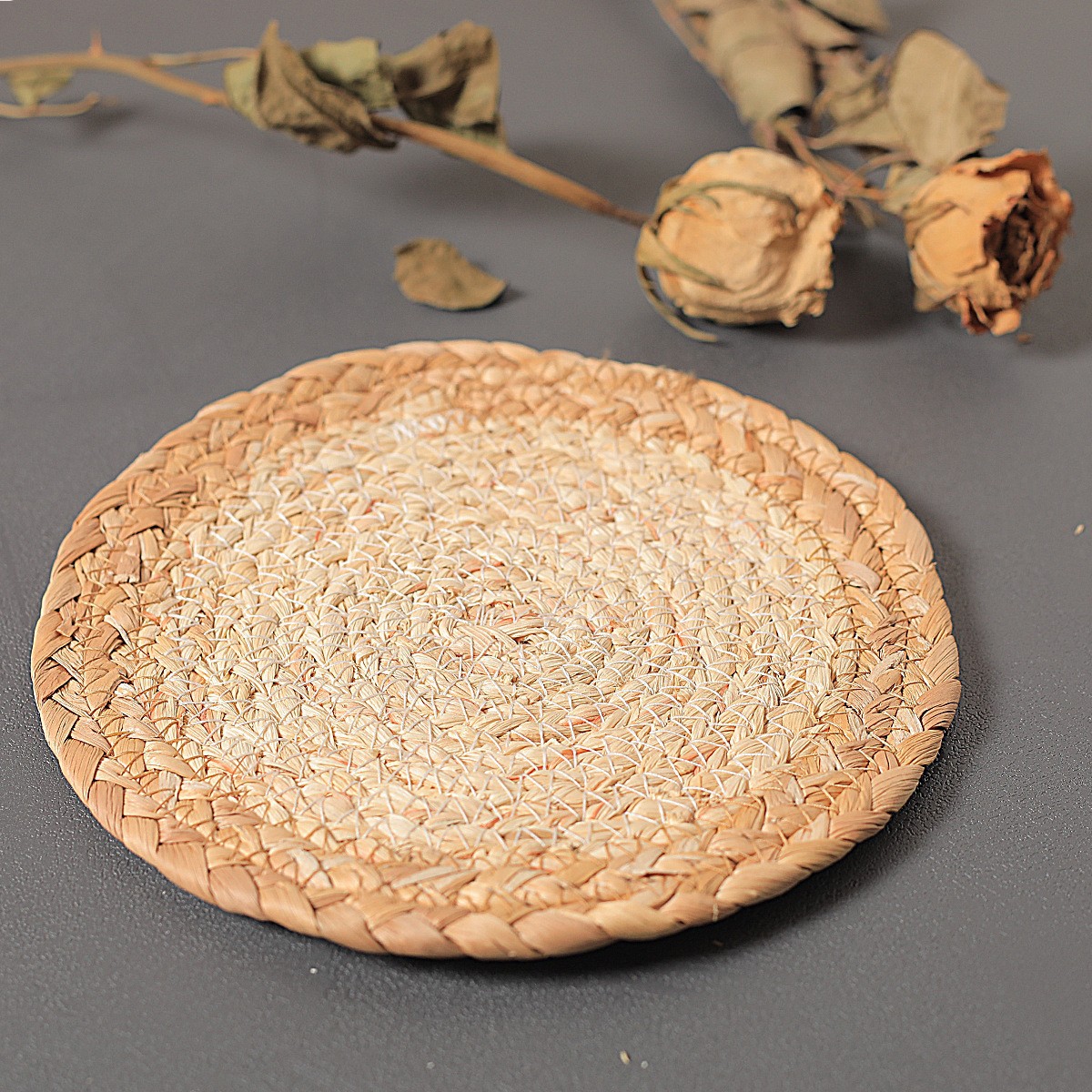 Juego de adornos de pared de paja tejido de paja tejido a mano hierba de calabaza hierba colgante de piel de maíz colgante de pared folklore bohemio