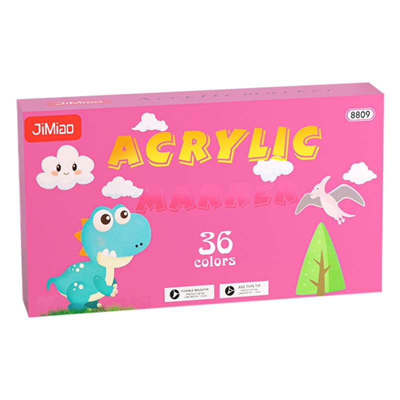 Marcador de acrílico de cabeza suave Cepillo de pintura para niños de doble cabeza Lápiz de graffiti de arte infantil impermeable de secado rápido Pluma de agua de gran capacidad