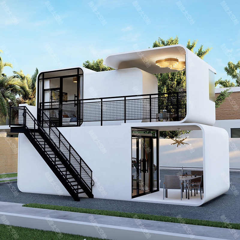 [Reclutamiento de cooperación en comercio exterior] Cápsula espacial sala móvil fabricante de cabina de manzana de doble capa atracción turística sala de cielo estrellado