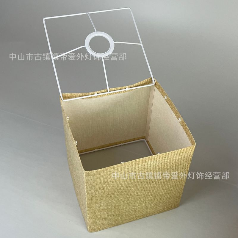 クロスボーダー専用布芸ランプカバー麻布カバーシンプル創意シャンデリア壁灯E27KD取り外し台形フロアランプ|undefined