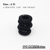 Black base hair rope, fresh elastic hair accessory, simple and elegant design, no hair damage