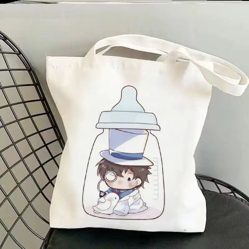 Conan alrededor de los estudiantes bolsas de lona animación de dos dimensiones de gran capacidad de alto valor para salir al trabajo bolsas de hombro bolsas de estudio