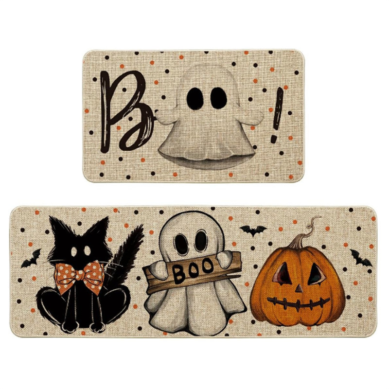 クロスボーダーアメリカハロウィンフロアマットキッチンカバー吸水性と吸油性フットマット玄関エントランスノンスリップ防汚ドアマット卸売|undefined