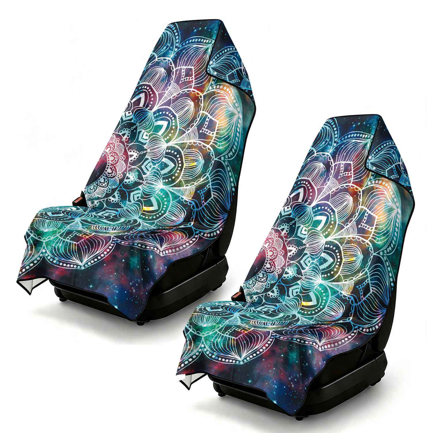 2-piece dual-use car seat cover, ultra-fine fiber, can be used as a beach towel, printed car protective seat cover 6