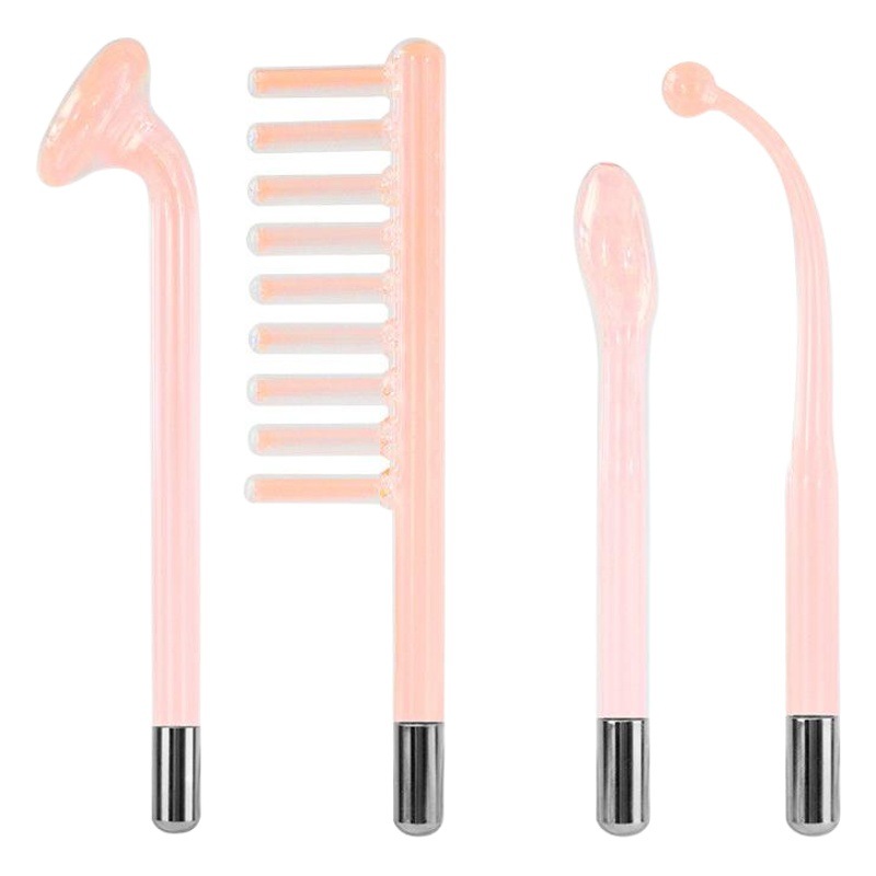 Instrumento de electroterapia de alta frecuencia tubo de vidrio Accesorios instrumento de belleza luz roja luz púrpura electroterapia varilla electroterapia peine