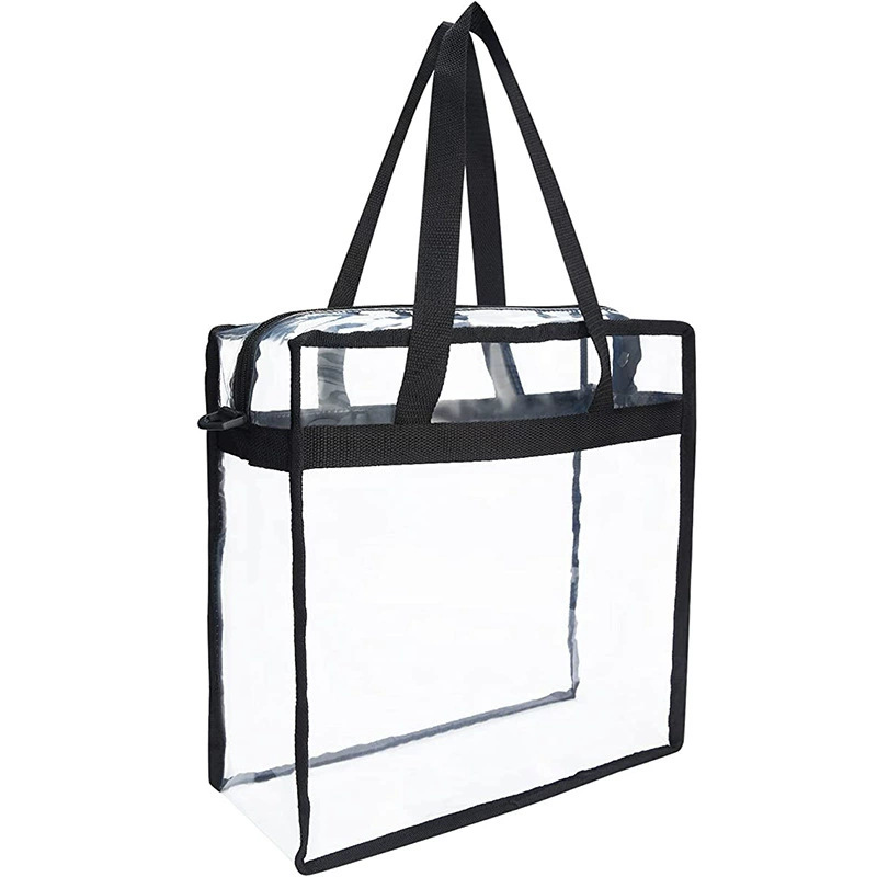 Transparent Pvc Shoulder Bag Foldable Crossbody Beach Tote Bag_voghion.com