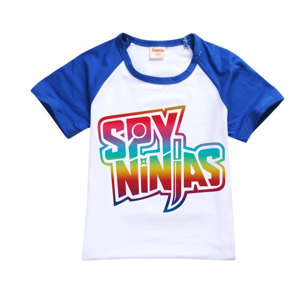 yhkj SPY Ninja 100-170 New T-Shirt Shorts Casual Sports Suit Baby Girl Tops Set Boys Tshirt 