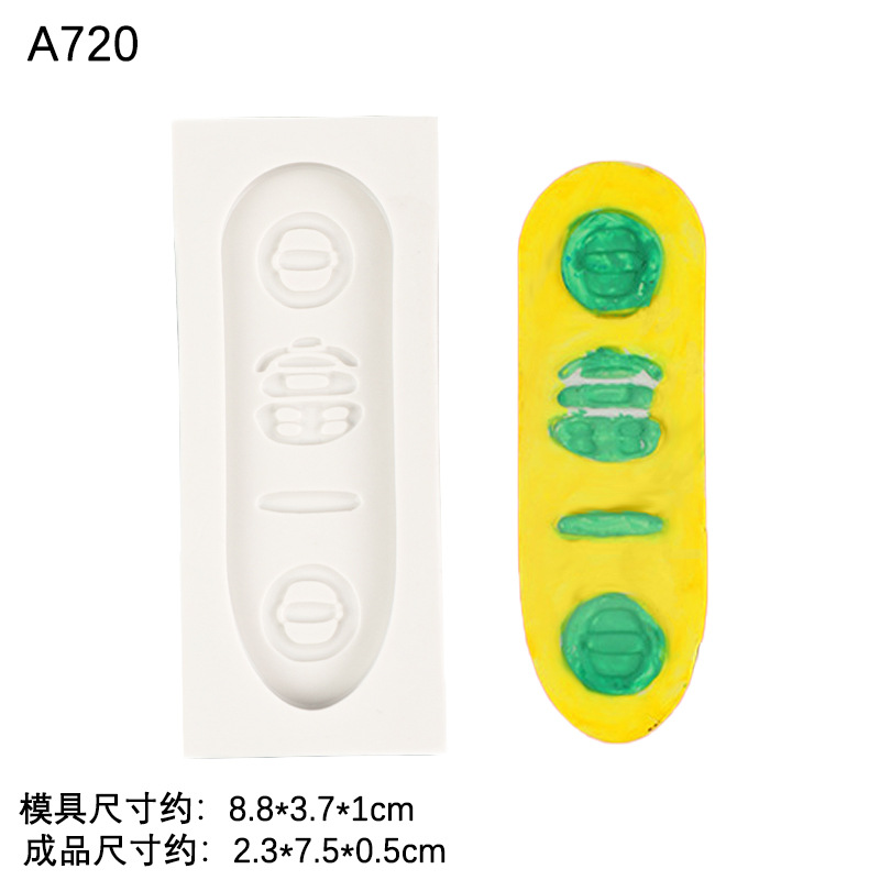 Ping un xile rifu un día bendición molde de silicona decoración de la torta Tarjeta de inserción yeso molde de arcilla epoxi