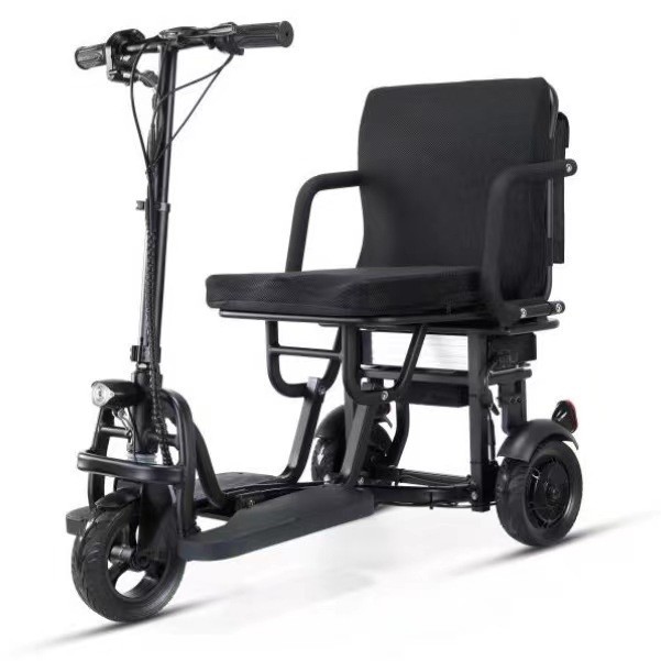 Cross-border export dual-motor-driven aluminum alloy folding electric scooter for the elderly