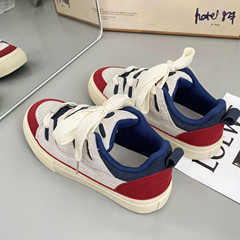 女學生鞋小白鞋女2022年秋季新款百搭潮鞋子拼色休閒運動板鞋2898