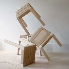 中古实木编藤凳家用可折叠餐厅餐椅简约实木换鞋凳民宿酒店长凳子