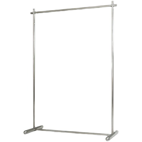Clothing store display rack floor-standing hanging clothes rack stainless steel brushed silver display hanger women's clothing rack
