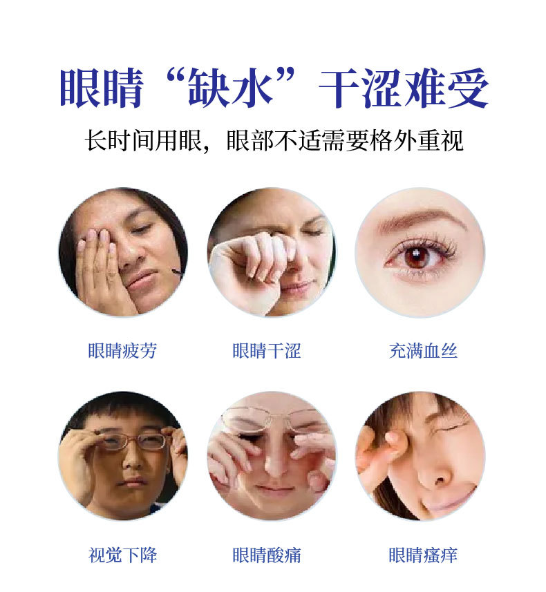 Custom Eye Drops Eye Ointment Eye Patch Set for Eye Fatigue Dryness OEM Private Label in use