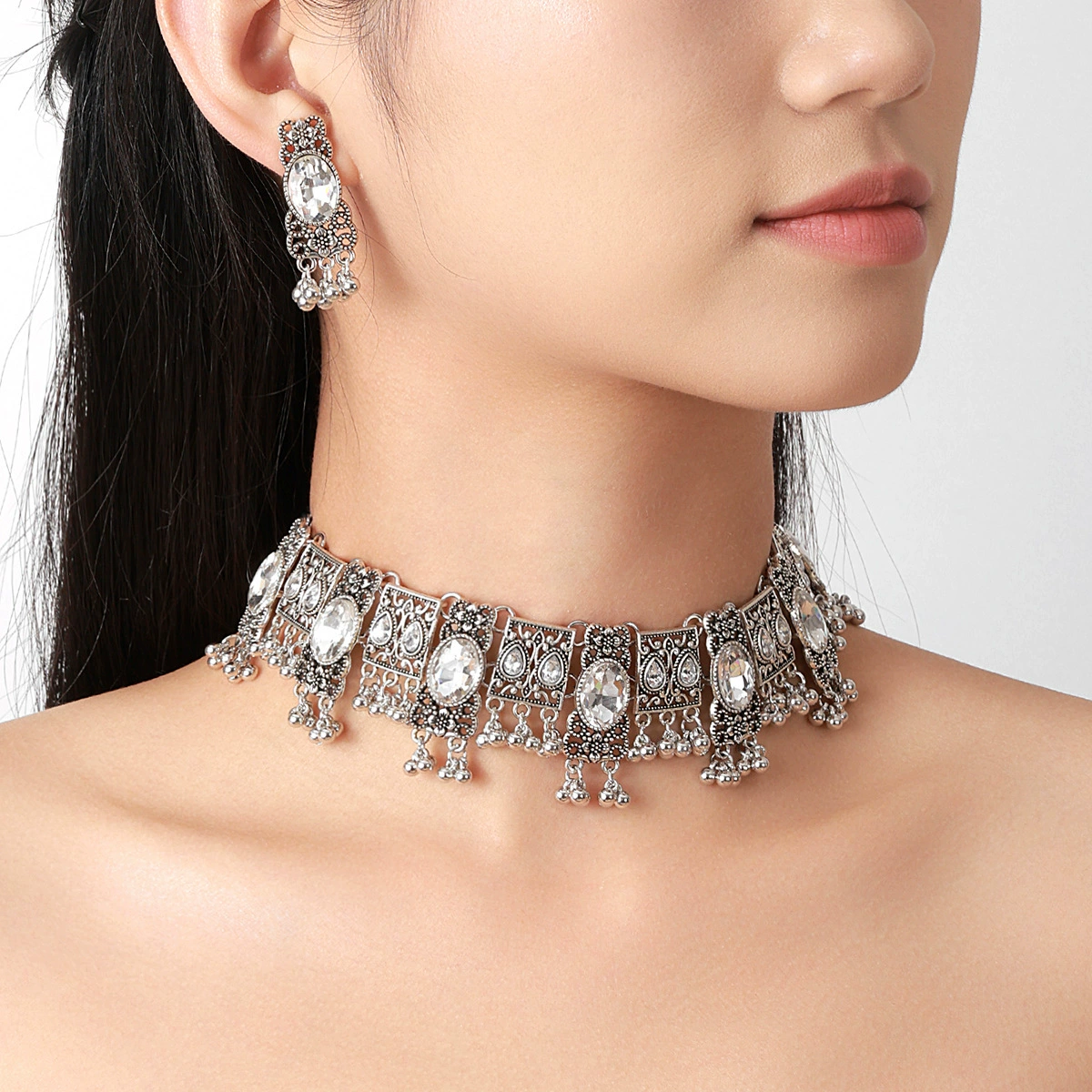 Ретро этноколье, украшение, классная цепь, Ханьфу, аксессуар, европейский стиль, этно-стиль, бохо-стиль