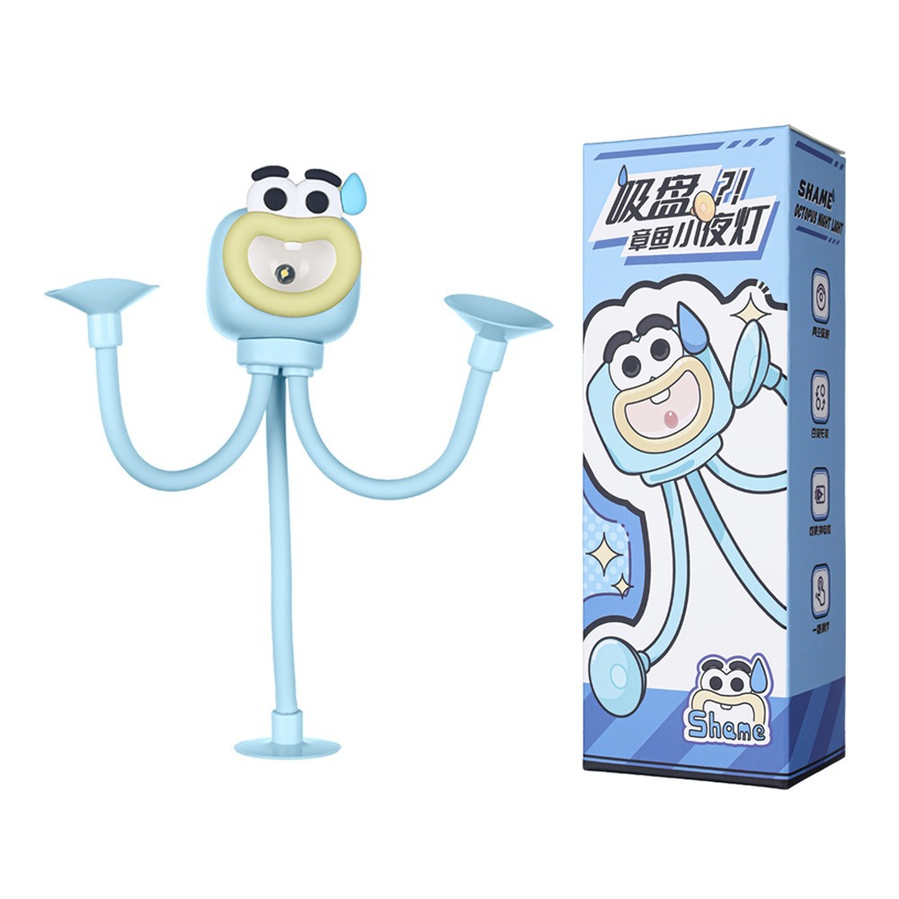 Mini lámpara nocturna de pulpo, LED, portátil y decorativa para dormitorio