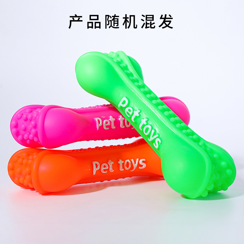 Juguetes de sonido para mascotas al por mayor cachorro molar aliviando congestión resistente a la mordedura suministros de sonido hueso perro simulación juguetes de sonido
