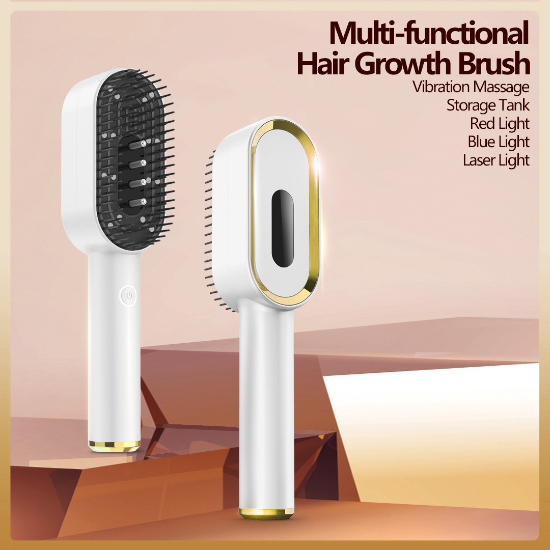 Cross-Border Rechargeable Handheld Electric Fully Automatic Massage Comb Household Small Red Light Hair Growth Comb Head Massage Instrument