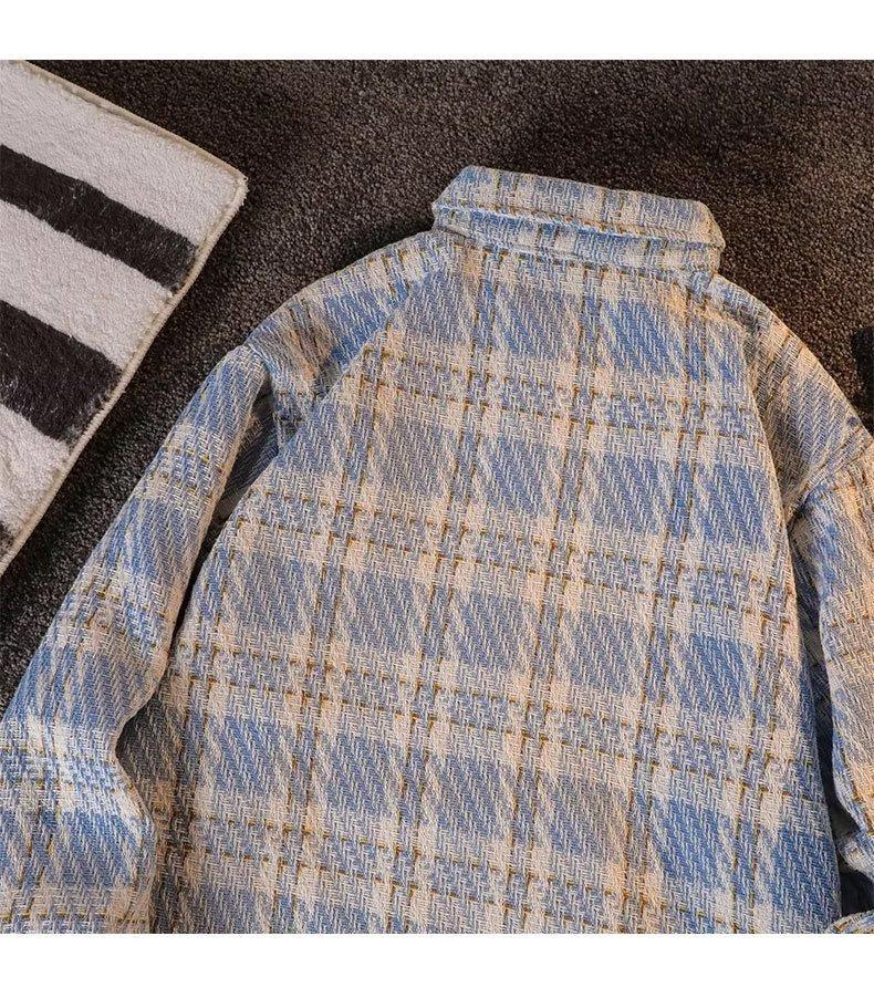 Veste chemise à carreaux pour femme style décontracté chic_voghion.com
