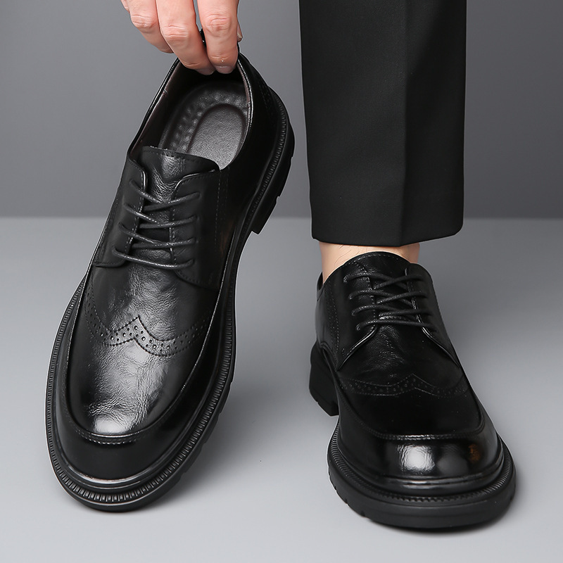 Brogue Men's Shoes, Korean Style British Trendy Shoes, Versatile Black Wedding Shoes, Sneakers, Business Casual Leather Shoes, Men's Wholesale Brogue Men's Shoes, Korean Style British Trendy Shoes, Versatile Black Wedding Shoes, Sneakers, Business Casual Leather Shoes, Men's Wholesale