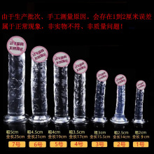 无蛋阳具透明硅胶水晶仿真大中小号女用自慰棒假阴茎情趣性用品