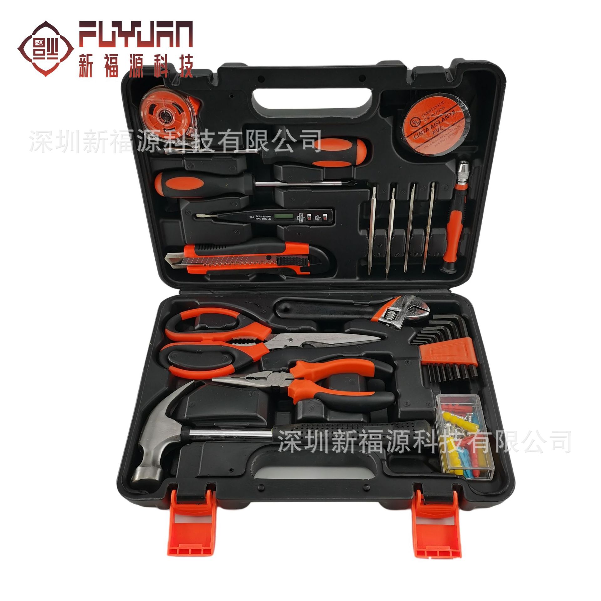 45件手动五金工具套装 木工电动工具箱家用套装组合 修理工具组套