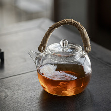 日式家用泡茶壶烧水壶煮茶炉玻璃藤编提梁壶电陶炉煮茶器功夫泡茶