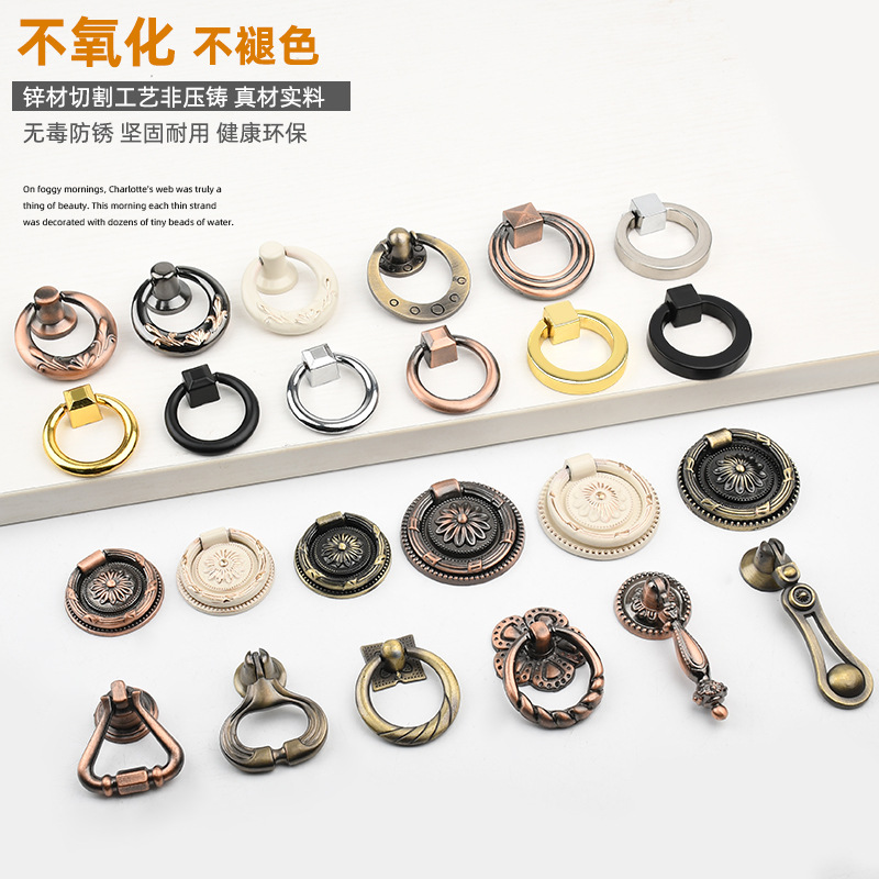 European -style drawer single -hole pull hand wardrobe cabinet…