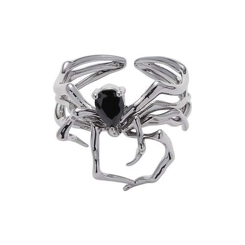 Original Metal Spider Ring for Women, Cool Style, Unique Design, Personality Fashion, European and American Style Open Ring for Index Finger