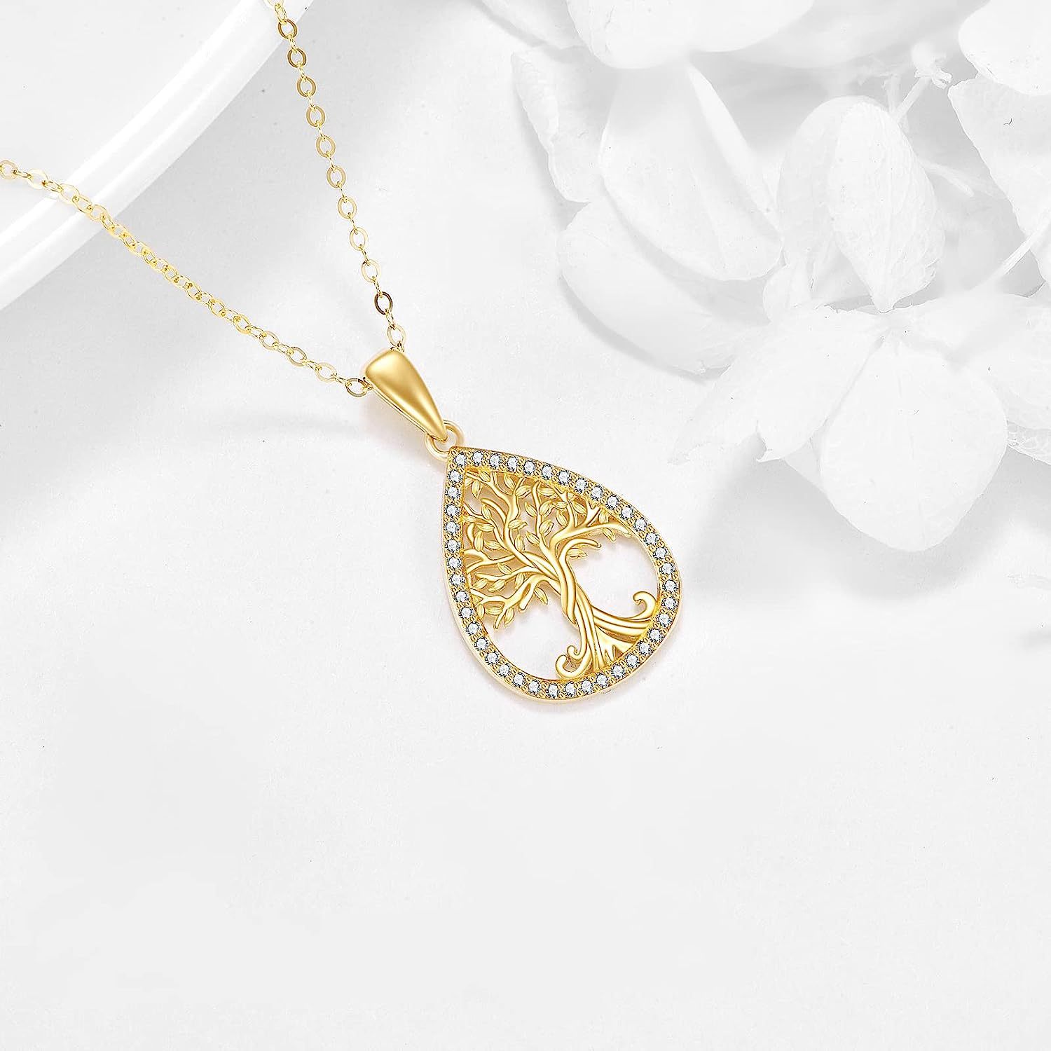 Nieuwe bestverkochte modehanger, eenvoudige uitgeholde levensboomketting, Moederdagcadeau_voghion.com